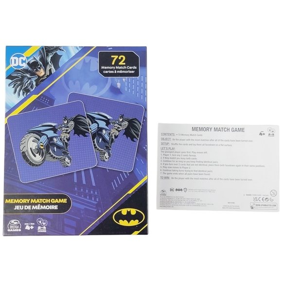 Batman DC Comics Memory Match Game 72 Cards - Spin Master 2022 - Picture 2 of 3